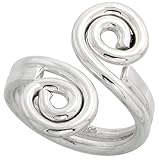 Sterling Silver Hand Made Freeform Wire Wrap Ring, 15/16