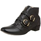 ALL BLACK Double Belt Ankle Bootie