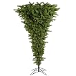 5.5' Pre-Lit Green Upside Down Artificial Christmas Tree - Clear Lights