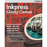 Inkpress ACWG111710 Fine Art Glossy Canvas 350 GSM 11in X 17in 10 Sheets