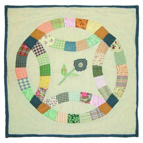 Patch Magic Vine Double Wedding Ring Toss Pillow, 16-Inch by 16-Inch