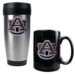 Auburn Tigers NCAA Stainless Travel Tumbler And Ceramic Mug Set by Great American Products
