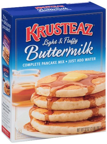 aunt of Pancake 4)  make Pound Krusteaz fluffy jemima 2 mix how Mix, (Pack pancake to Boxes Buttermilk