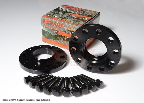 Black BMW 5 Series 525i E60 2004-2007 15mm Hubcentric Wheel Spacers Adapter Bore Pattern: 5x120 Center Bore: 72.5 with 10pcs Black Cone 45mm Shank Brand New