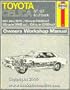 Toyota Celica St, GT and Liftback, 1971-78 Owner's Workshop Manual
