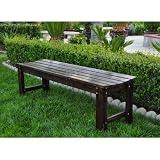 60 Garden Bench in Burnt Brown