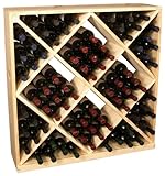 IMAGE OF 82 Bottle Solid Diamond Cube Wine Rack (Premium Redwood)