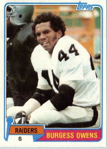 1981 Topps # 429 Burgess Owens Oakland Raiders Football Card - In Protective Screwdown Display Case!