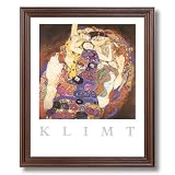 Gustav Klimt The Virgin Contemporary Home Decor Wall Picture Cherry Framed Art Print