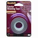 3M 4011 Exterior Weather-Resistant Double-Sided Tape 1 x 60 Gray with Red Liner