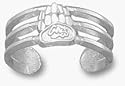 Montana Grizzlies "Griz Paw" Toe Ring - Sterling Silver Jewelry