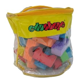 Edushape Textured Brightly Colored Foam Building Blocks
