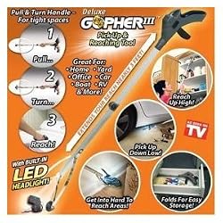 Deluxe Gopher III - Pick Up and Reaching Tool W/ LED Light