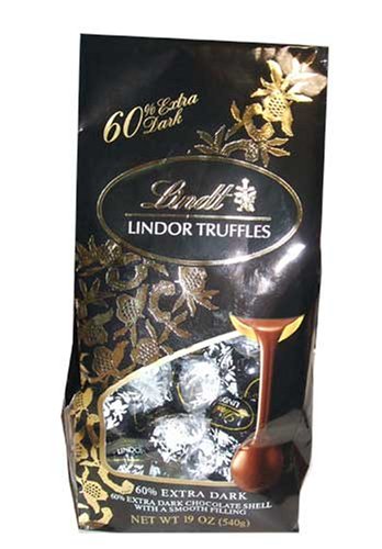 Lindt Lindor 60% Extra Dark Chocolate Truffles(19 Oz Bag) by Lindt