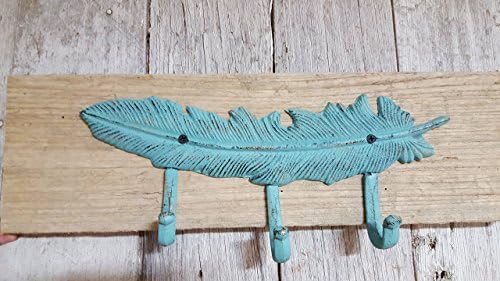 Feather Coat Hooks on Reclaimed Wood, Robe Hook, Towel Rack