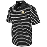 Minnesota Vikings Black Fanfare III Striped Polo Shirt