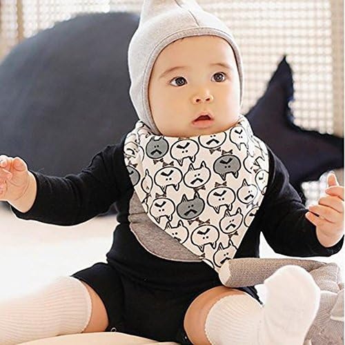 Urparcel Newborn Cartoon Kids Cotton Baby Towel Saliva Waterproof Lunch Bibs