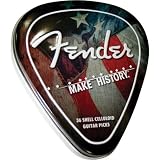 Fender Make History Pick Tin - 36 Shell Celluloid Guitar Picks