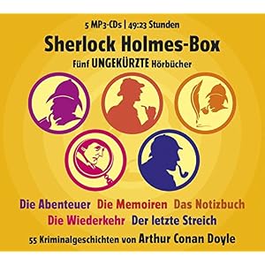 Sherlock Holmes Box - 55 Kriminalgeschichten von Arthur Conan Doyle (Gesamtlaufzeit 49:23 Stunden)