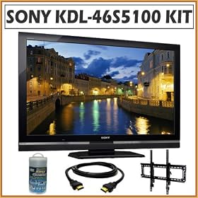 Sony Bravia S Series KDL-46S5100 46-inch 1080p LCD HDTV + Wall Mount Accessory Kit
