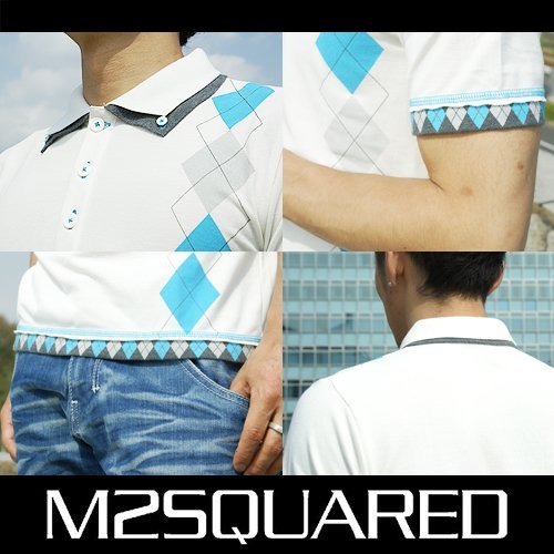 Cover image : M2SQUARED メンズラインアーガイルポロシャツ