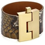 Leighelena Wide Mustard Cobra Bracelet