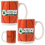NBA Gameball Coffee Mug 2 Piece Set Team: Celtics