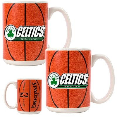 NBA Gameball Coffee Mug 2 Piece Set Team: Celtics