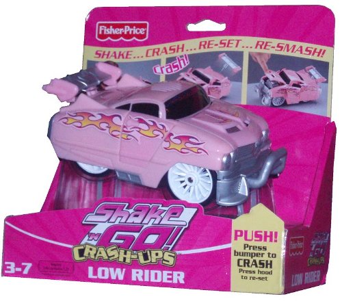 Fisher Price Shake 'N Go Crash Ups Car - Pink LOW RIDER [Dimension : 6-1 2