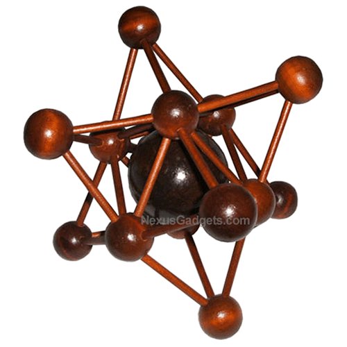 Arjeu Wood Puzzle Mind Twisting Molecule IQ Toy - BEST SELLER!