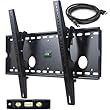 VideoSecu Tilt TV Wall Mount for Most 32"-65" LCD LED Plasma TV Flat Screen, Sturdy Steel Wall Plate Free HDMI Cable and 6" Bubble Level M43 from Videosecu