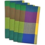 DII 100% Cotton, Oversized Basic Everyday 20x 20" Napkin, Set of 4, Palette Check