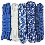 Paracord Planet 550lb Paracord Combo Crafting Kits - 5 Colors 50 Feet Total