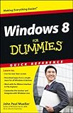 Windows 8 for dummies quick reference