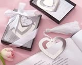 Love Story Silver-Finish Heart-Shaped Bookmark with Elegant Silk Tassel