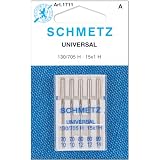 Schmetz Universal Regular Point Sewing Machine Needles: 2-10/70, 2-12/80, 1-14/90