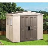 Apex 8' x 6' Shed in Brown & Beige