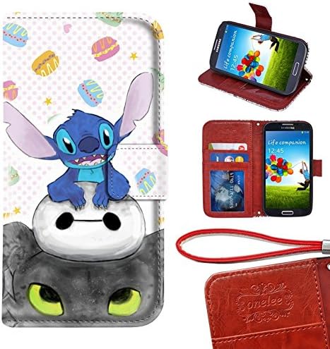 Customized PU Leather High Quality Cute Stitch And Toothless Samsung Galaxy S7 Edge Wallet Case