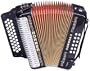 Hohner HA3522 GCF Corona II Classic Accordion in Jet Black
