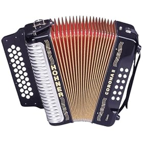 Hohner HA3522 GCF Corona II Classic Accordion in Jet Black
