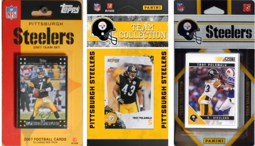 NFL Pittsburgh Steelers 3 Different Licensed Trading Card Team Sets
