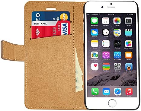 iPhone 6 Wallet Case - Brown Leather Stylish Luxury Case for Your Apple Phone - For Men &amp; Women - 3 in 1 iPhone Case &amp; Wallet with Card Pockets, Bill Compartment and Stand - Custom Fit Cases &amp; Wallets for the Best iPhone Yet - Lifetime Guarantee