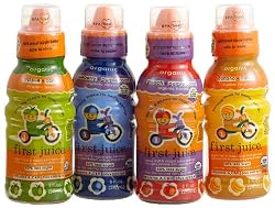 First Juice Organic Fruit & Veggie Variety Pack, 8-Ounce Sippy top Bottles (Pack of 12)