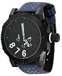 Adee Kaye #AK7220-MIPB21X Men's Black IP Oversized Chronograph Watch