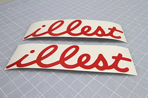 (2) ILLEST 6" Sticker Decals - Color: Red