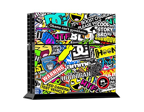 PS4 Skins Colorful Graffiti Vinyl Decal Cover for Playstation 4 PS 4 Console and Controller Sticker Skins