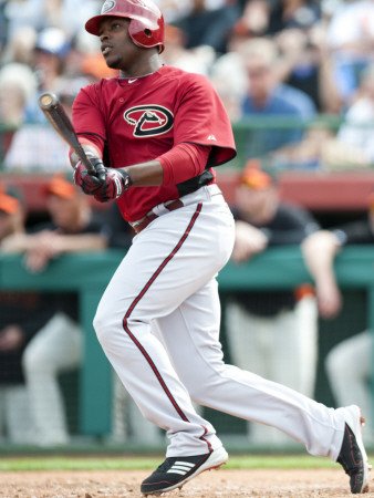 Arizona Diamondbacks v San Francisco Giants, SCOTTSDALE, AZ - FEBRUARY 25: Justin Upton Photographic Poster Print by Rob Tringali, 24x32