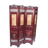 Decorative 4 Panel Room Divider Screen - Old World Map