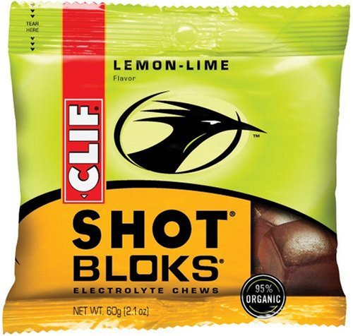 Clif Shot Bloks Organic Energy Chews, Lemon-Lime, 2.1-Ounce Bags (Pack of 12)