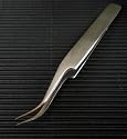 Stainless Steel Curved Needle Point Tweezers